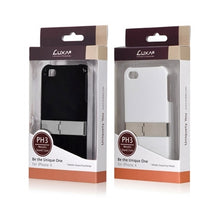 Load image into Gallery viewer, Luxa 2 PH3 Metallic Stand Hard Case for Apple iPhone 4 / 4S Black 2