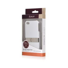 Load image into Gallery viewer, Luxa 2 PH3 Metallic Stand Hard Case for Apple iPhone 4 / 4S White 1