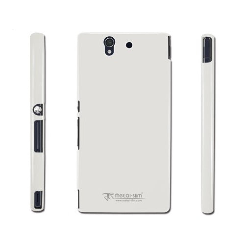Metal-Slim Hard PC Case with UV coating for Sony Xperia Z - White 2