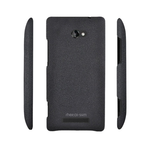 Metal-Slim HTC 8X Windows Smartphone Sandy Coating Hard Plastic Case - Black 3