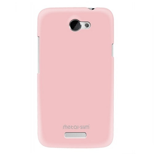 Metal-Slim HTC One X / XL UV Coating Hard Plastic Case - Pink 2