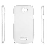 Metal-Slim HTC One X / XL UV Coating Hard Plastic Case - White