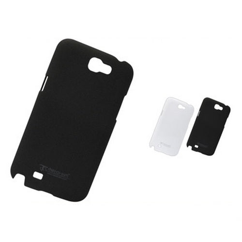 Metal-Slim Sandy Coating Hard Plastic Case for Samsung Galaxy Note 2 II Black 1