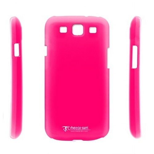 Metal-Slim Samsung Galaxy S3 i9300 Case and Screen Protector - Pink 1