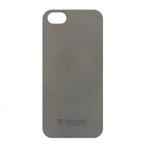 Metal-Slim Sandy Coating New Apple iPhone 5 Case and Screen Protector - Grey 1