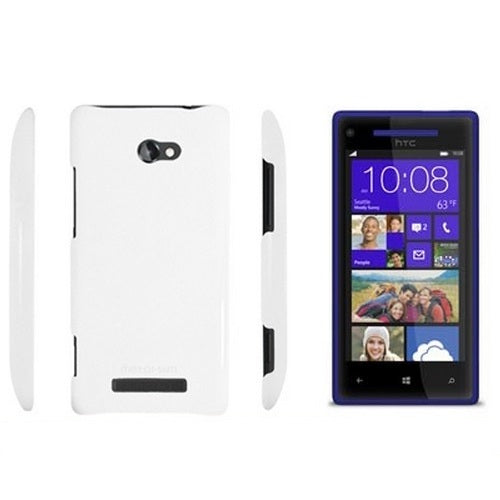 Metal-Slim HTC 8X Windows Smartphone Hard Plastic Case - White 1