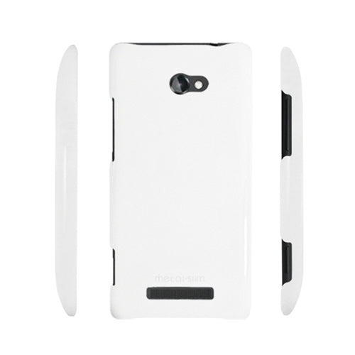 Metal-Slim HTC 8X Windows Smartphone Hard Plastic Case - White 3