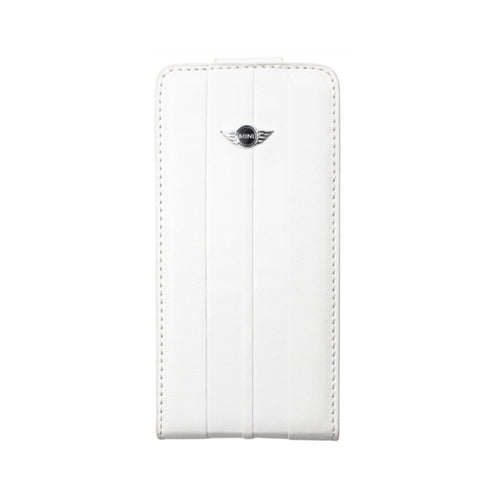 Mini Cooper iPhone 4 / 4S Stripes Leather Flip Case White 1