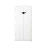 Mini Cooper iPhone 4 / 4S Stripes Leather Flip Case White