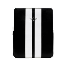 Load image into Gallery viewer, Mini Cooper Stripes Leather Sleeve Case for All Apple iPad - Black White Line 1