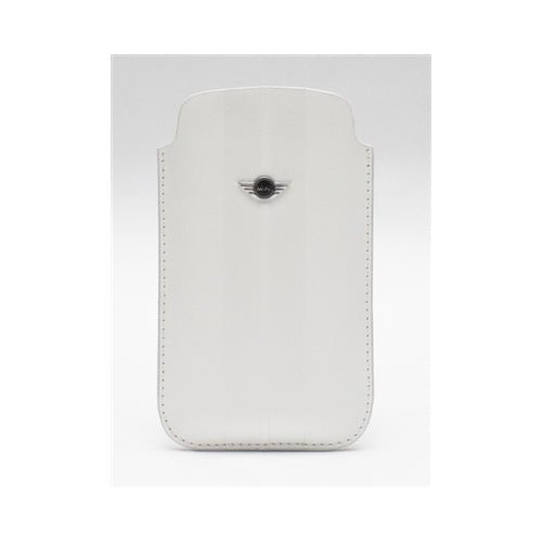 Mini Cooper iPhone 4 / 4S Stripes Leather Sleeve Case White 1