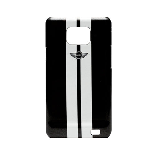 Mini Cooper Stripes Metallic Hard Case Samsung Galaxy S II 2 S2 Black 1