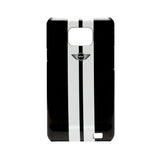Mini Cooper Stripes Metallic Hard Case Samsung Galaxy S II 2 S2 Black