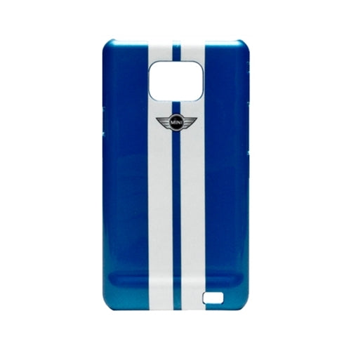 Mini Cooper Stripes Metallic Hard Case Samsung Galaxy S II 2 S2 Blue 1