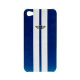 Mini Cooper Stripes Metallic Hard Case iPhone 4 / 4S Blue