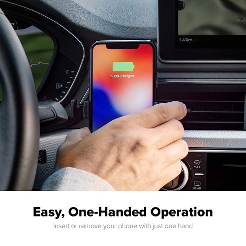 Mophie Wireless Charge Stream Vent Mount for iPhone Xs/X & Samsung Black 4