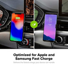 Load image into Gallery viewer, Mophie Wireless Charge Stream Vent Mount for iPhone Xs/X &amp; Samsung Black 2