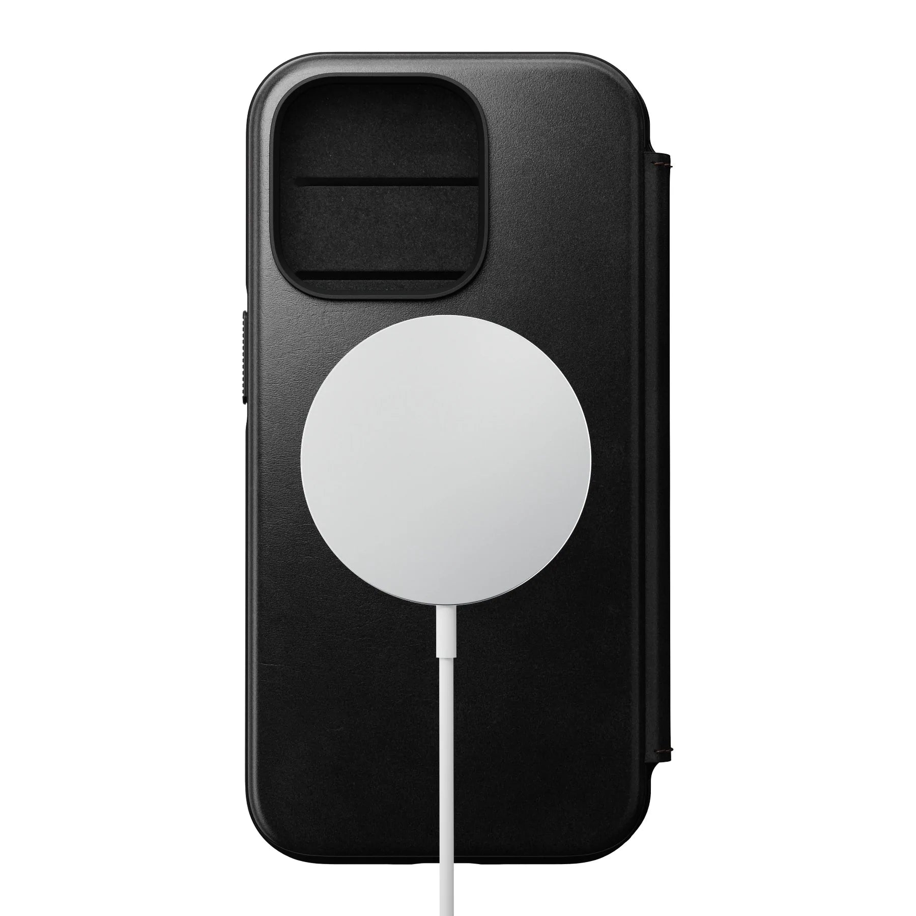 Nomad Modern Horween Leather Folio Case iPhone 14 Pro - Black