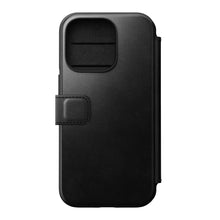 Load image into Gallery viewer, Nomad Modern Horween Leather Folio Case iPhone 15 Pro Max - Black
