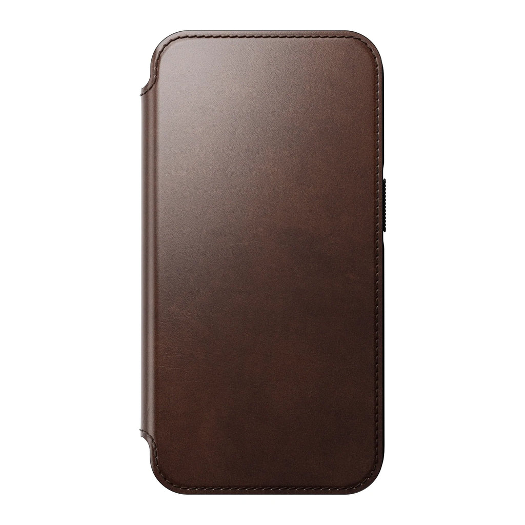 Nomad Modern Horween Leather Folio Case iPhone 14 Pro Max - Brown