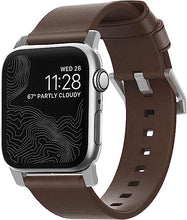 Load image into Gallery viewer, Nomad Horween Leather Modern Strap Apple Watch 1-8 41mm / 40mm - Rustic Brown &amp; Silver