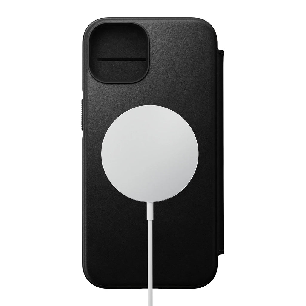Nomad Modern Leather Folio Case iPhone 15 Pro - Black