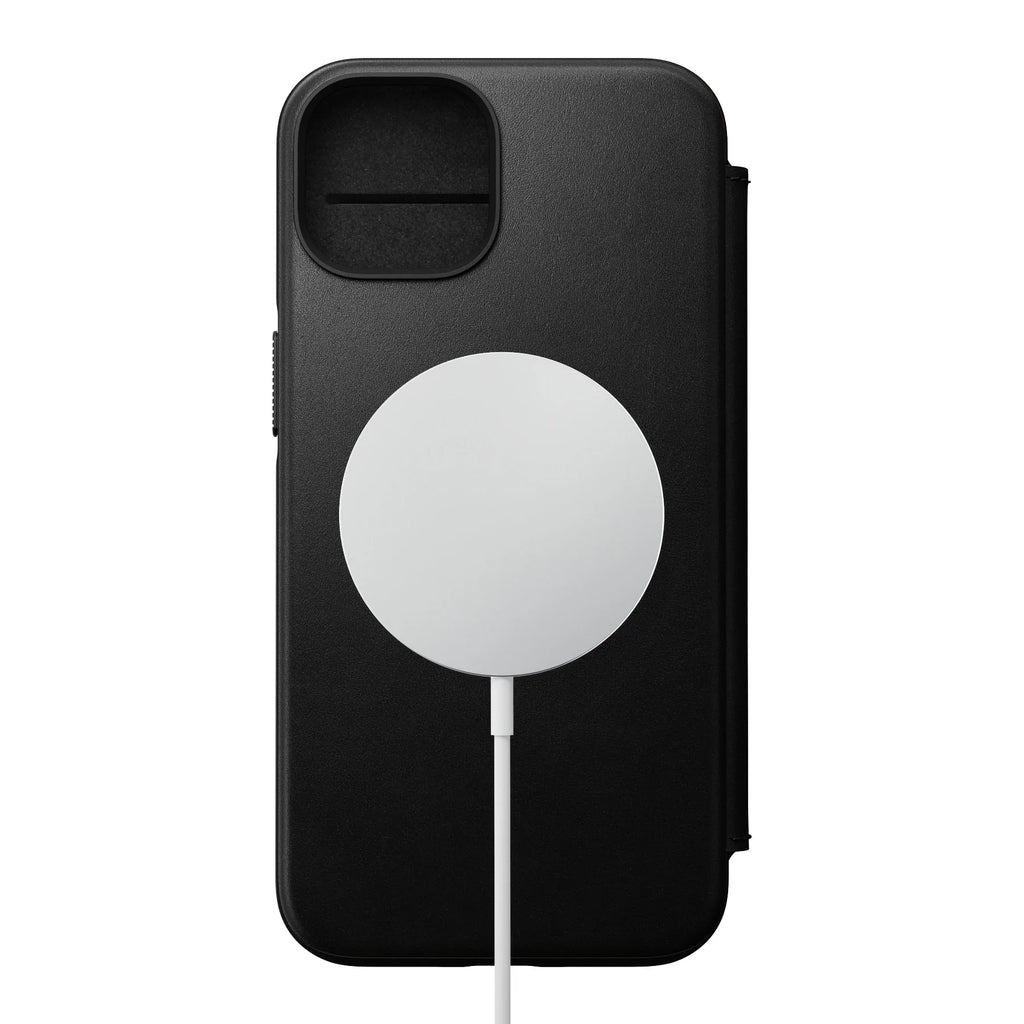 Nomad Modern Leather Folio Case iPhone 14 Plus - Black