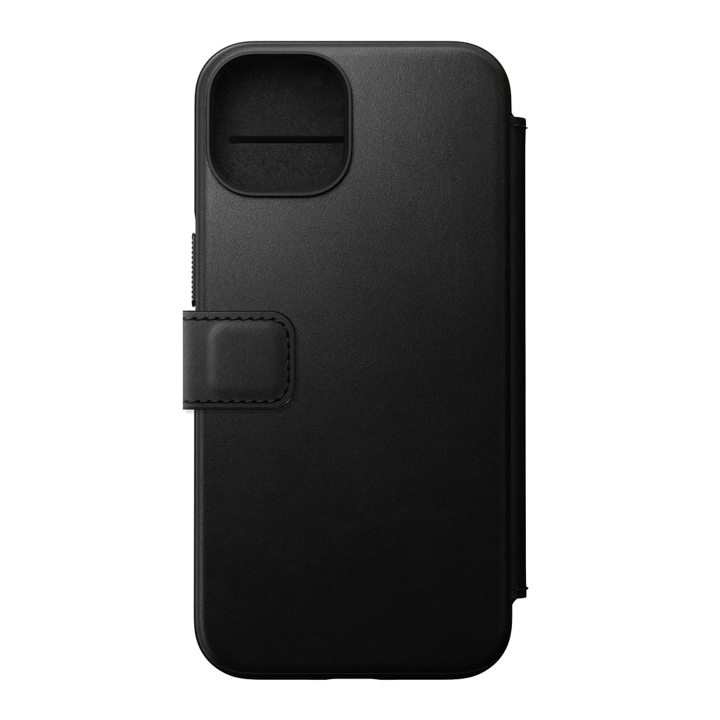 Nomad Modern Leather Folio Case iPhone 15 - Black