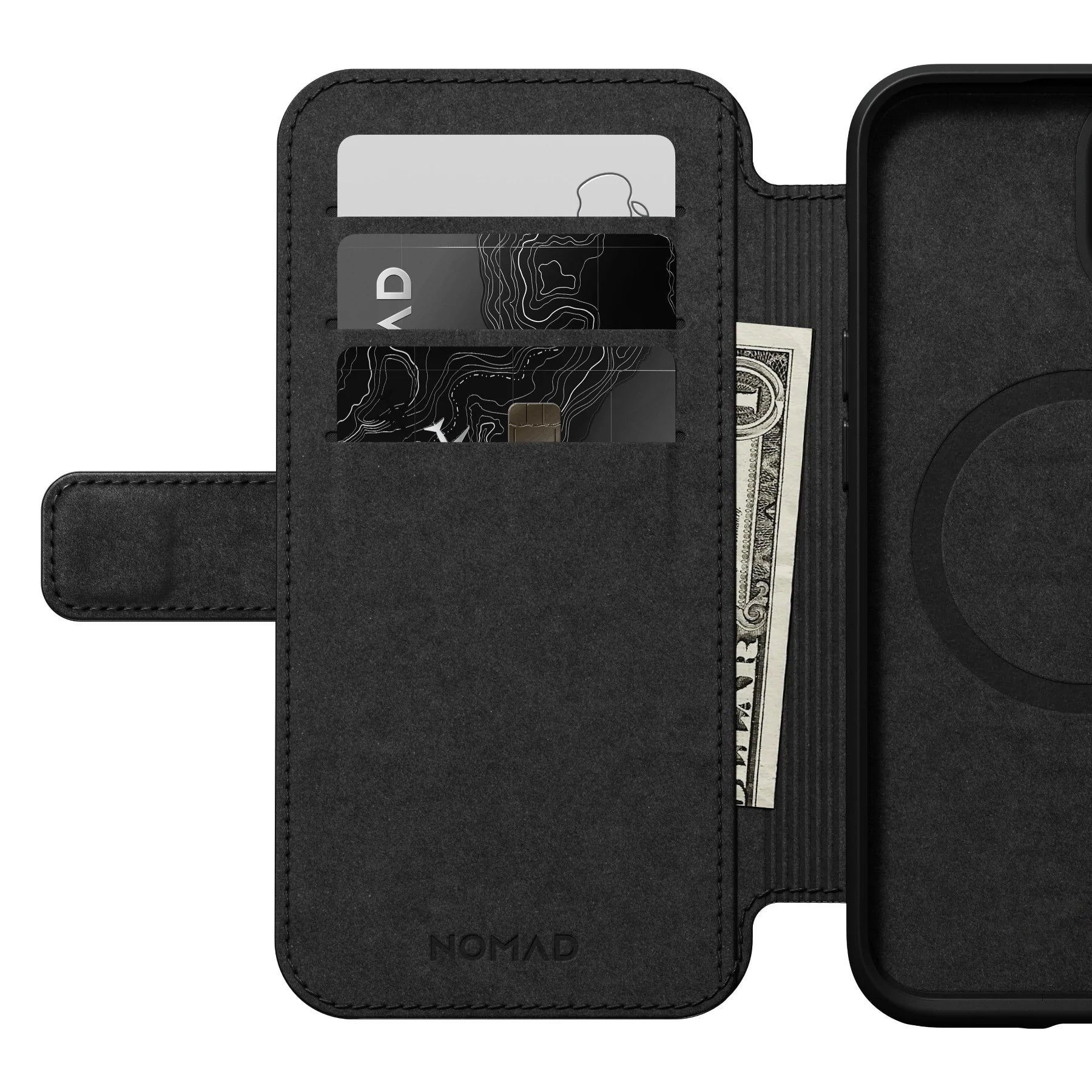 Nomad Modern Leather Folio Case iPhone 14 Pro Max - Black