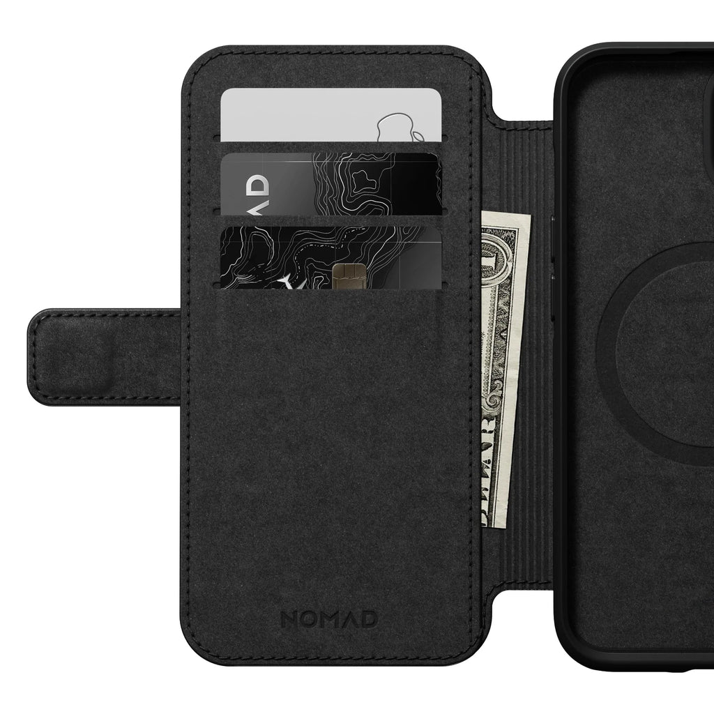 Nomad Modern Leather Folio Case iPhone 14 Pro - Black