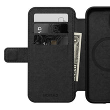 Load image into Gallery viewer, Nomad Modern Leather Folio Case iPhone 14 - Black