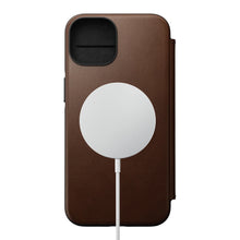 Load image into Gallery viewer, Nomad Modern Leather Folio Case iPhone 14 Plus - Brown