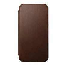 Load image into Gallery viewer, Nomad Modern Leather Folio Case iPhone 14 Plus - Brown