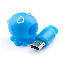 Load image into Gallery viewer, Blue Octopus Flash Thumb Drive USB 2 4GB 3