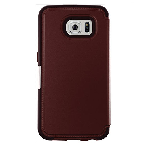 OtterBox Strada Case for Samsung Galaxy S6 - Warm Black / Maroon 1
