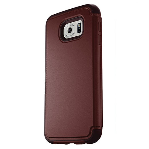 OtterBox Strada Case for Samsung Galaxy S6 - Warm Black / Maroon 7