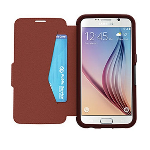 OtterBox Strada Case for Samsung Galaxy S6 - Warm Black / Maroon 4