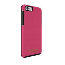 Load image into Gallery viewer, OtterBox Symmetry Leather Case suits iPhone 6 / 6S Magenta / Gold Logo 2