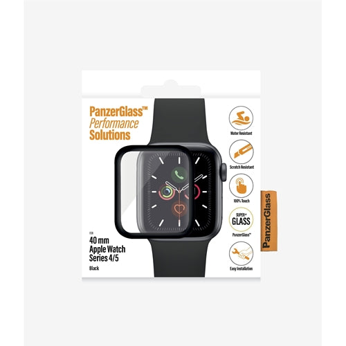 Panzer Glass Tempered Glass for Apple Watch 4 / 5 40mm Black Clear 1