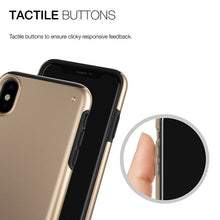 Load image into Gallery viewer, Patchworks Chroma Metalic Rugged Case for iPhone X - Gold / Black 2