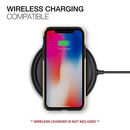 Patchworks Chroma Metalic Rugged Case for iPhone X - Gold / Black 3