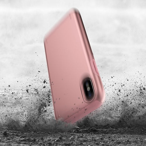 Patchworks Chroma Metalic Rugged Case for iPhone X - Rose Gold / Black 5