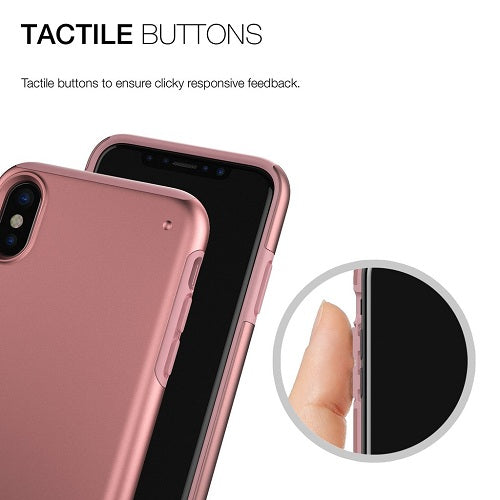 Patchworks Chroma Metalic Rugged Case for iPhone X - Rose Gold / Black 6