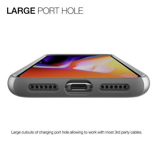 Patchworks Chroma Metalic Rugged Case for iPhone X - Silver / Black 4