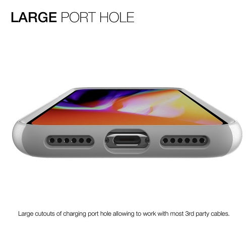 Patchworks Chroma Metalic Rugged Case for iPhone X - White / Black 3