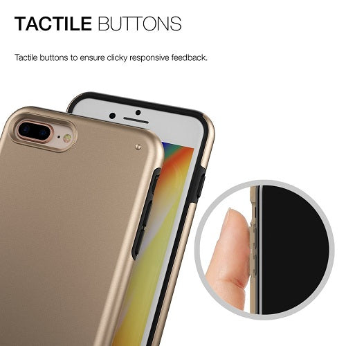 Patchworks Chroma Metalic Rugged Case iPhone 8 Plus / 7 Plus Gold 4