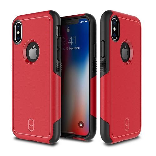 Patchworks Level Aegis Rugged Case for iPhone X - Red / Black 1