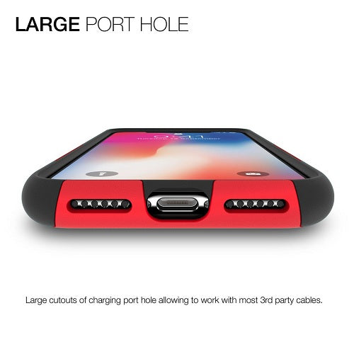Patchworks Level Aegis Rugged Case for iPhone X - Red / Black 5