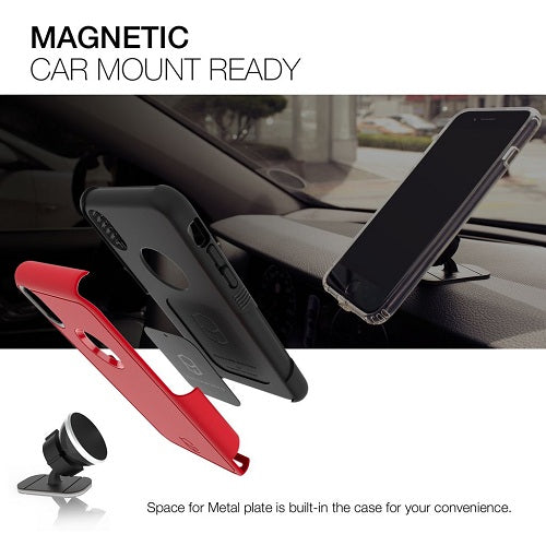 Patchworks Level Aegis Rugged Case for iPhone X - Red / Black 6