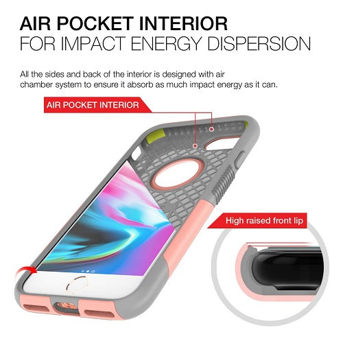 Patchworks Level Aegis Rugged Case for iPhone 8 / 7 - Pink / Grey 7